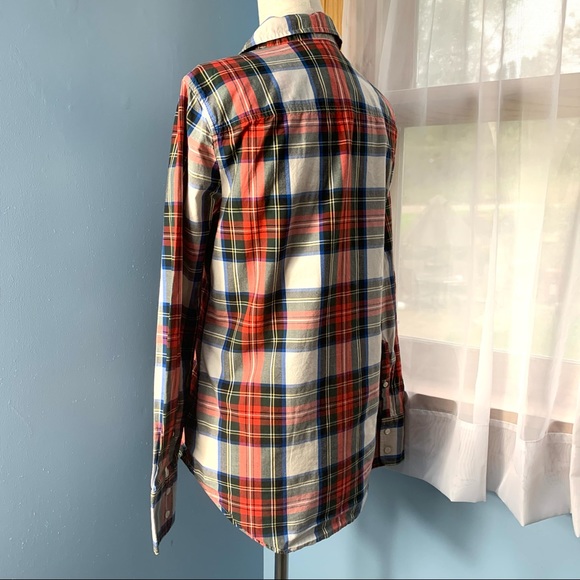J. Crew Festive Plaid Button Down Shirt - Picture 4 of 8